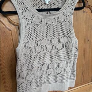 Splendid size small Sleeveless Beige Knit Top